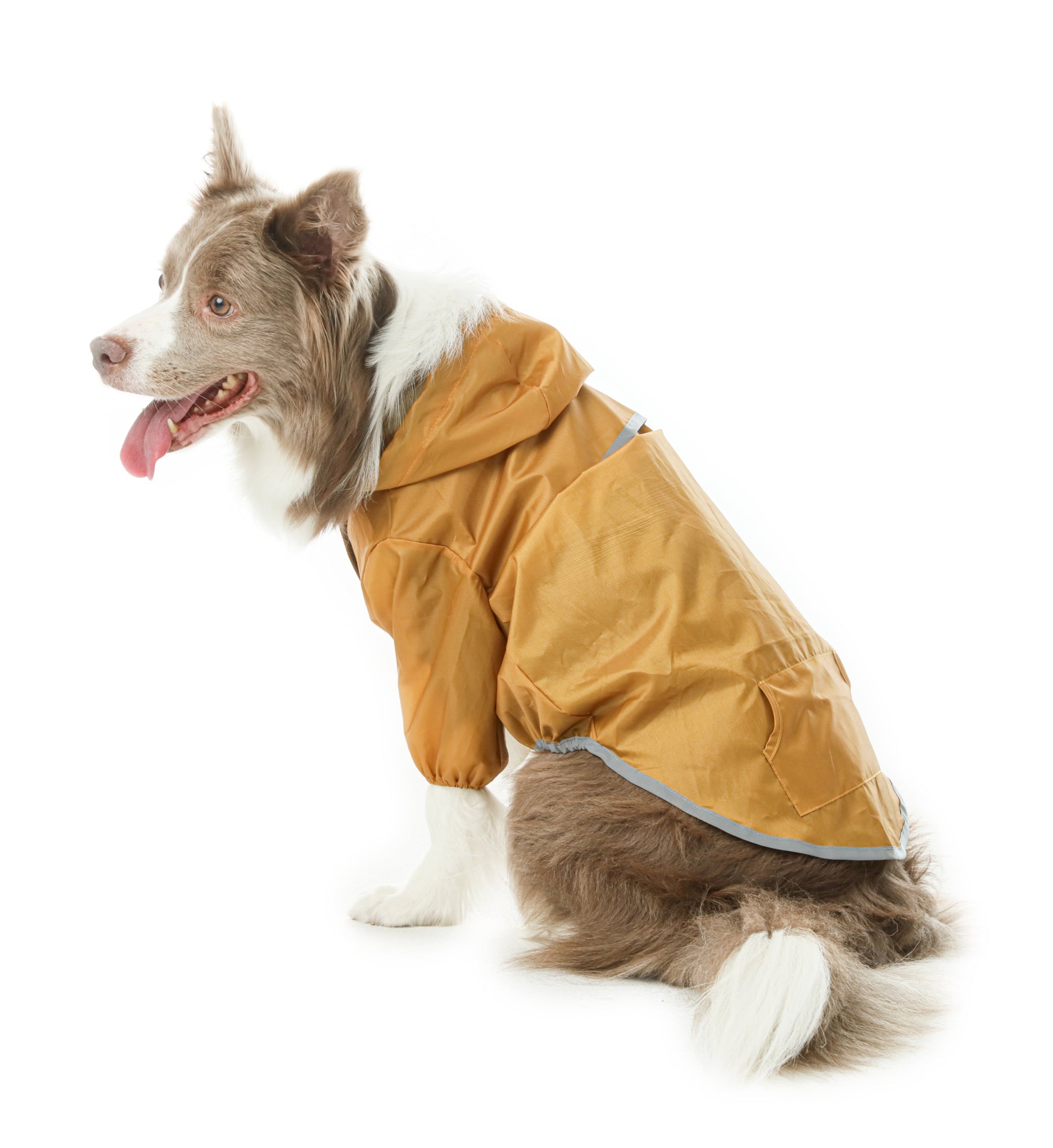 Ultralight Full Covered Hooded Waterproof Dog Jacket in Yellow