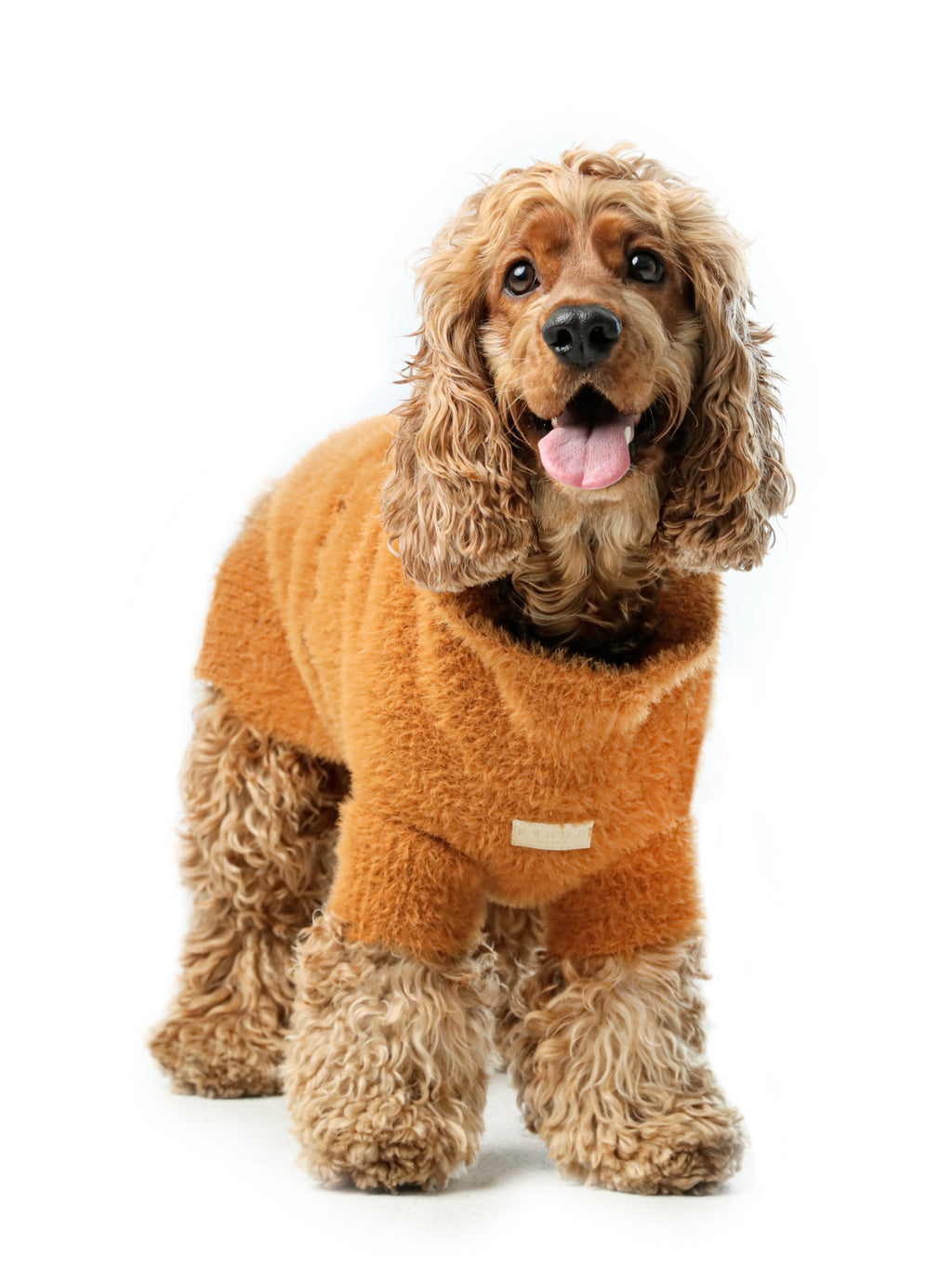 Fuzzy Orange Pet Sweater