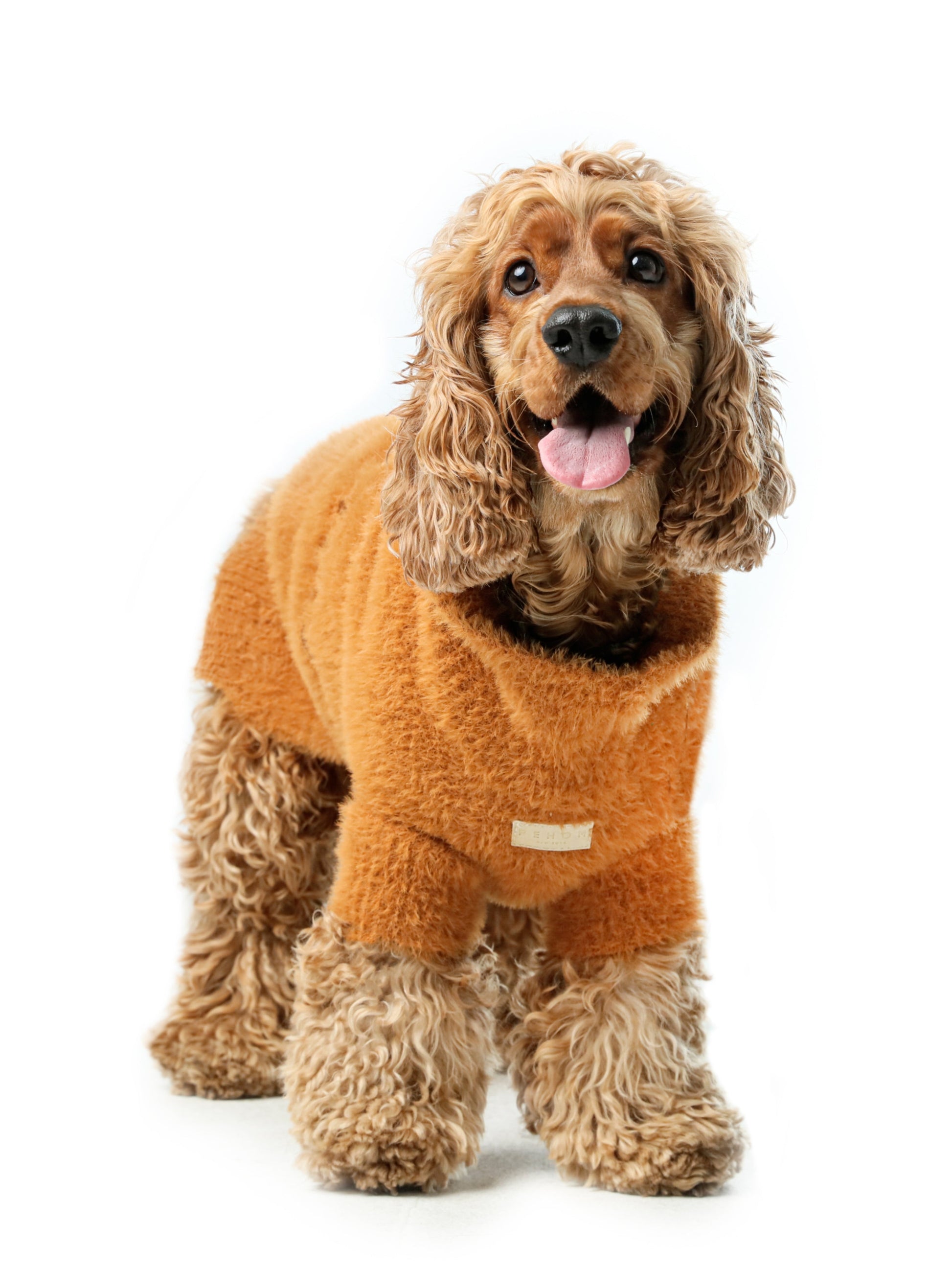 Fuzzy Orange Pet Sweater