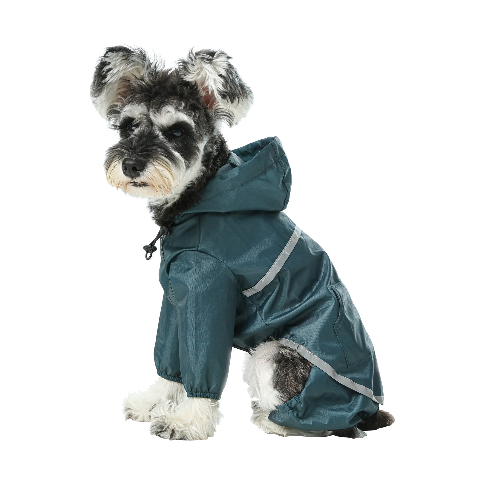 Ultralight Full Coverage Hooded Waterproof Dog Jacket in Blue