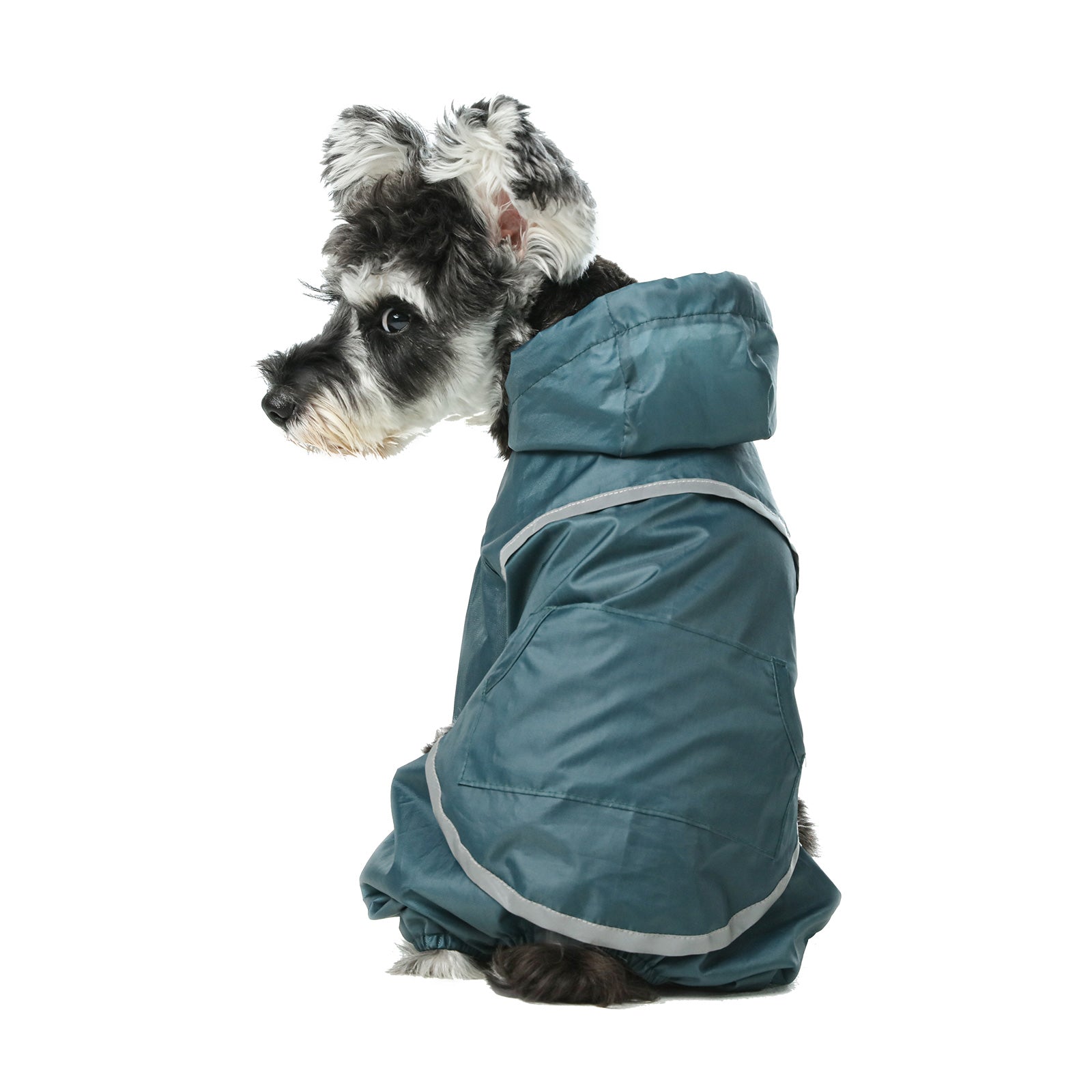 Ultralight Full Coverage Hooded Waterproof Dog Jacket in Blue