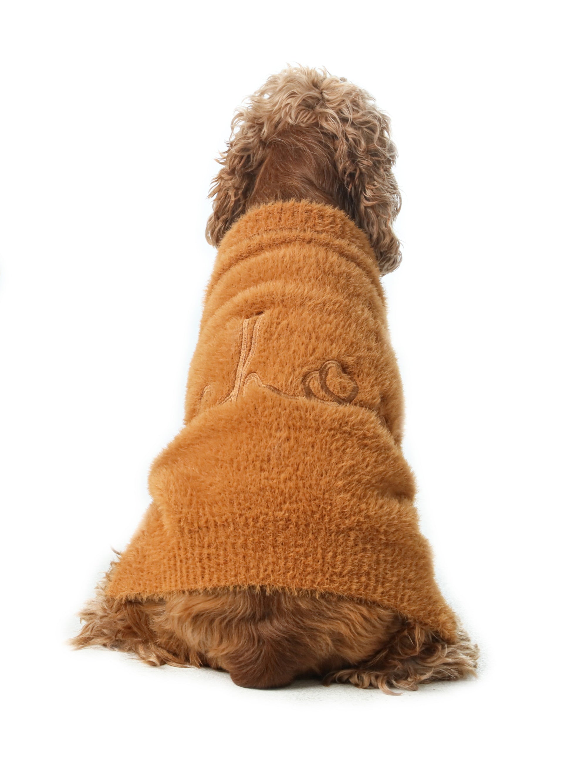 Fuzzy Orange Pet Sweater