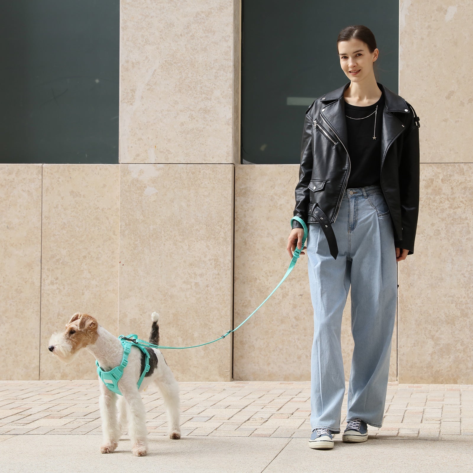 Padded Active Pet Leash in Apricot