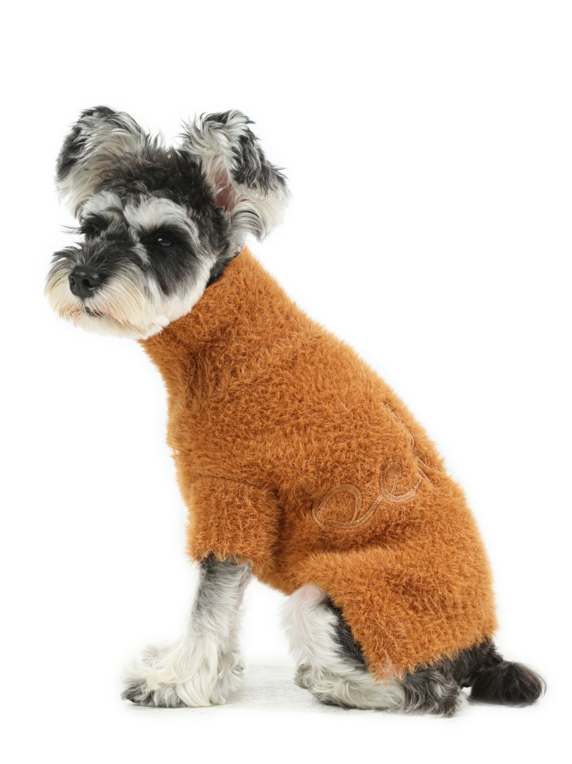 Fuzzy Orange Pet Sweater