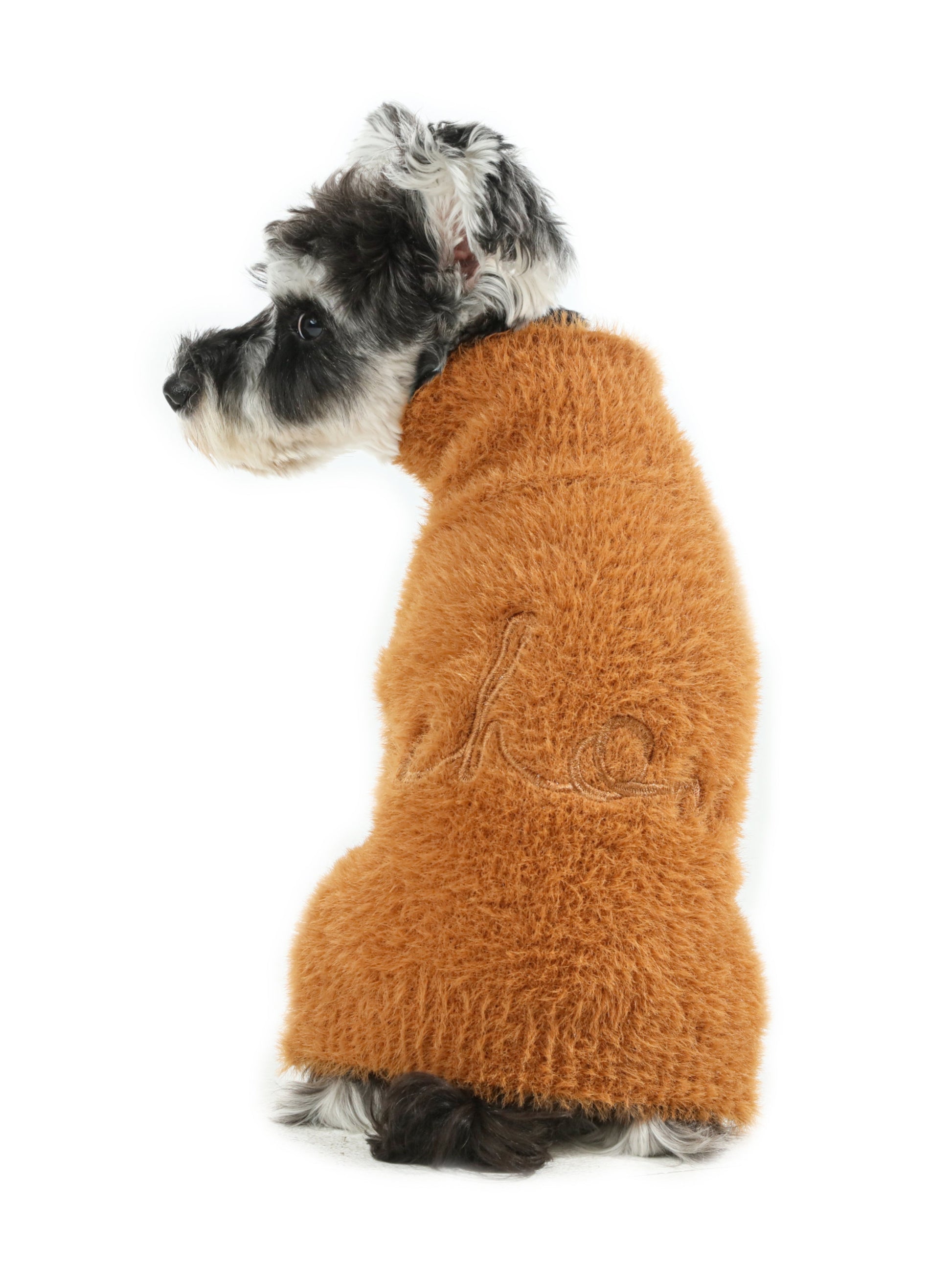 Fuzzy Orange Pet Sweater