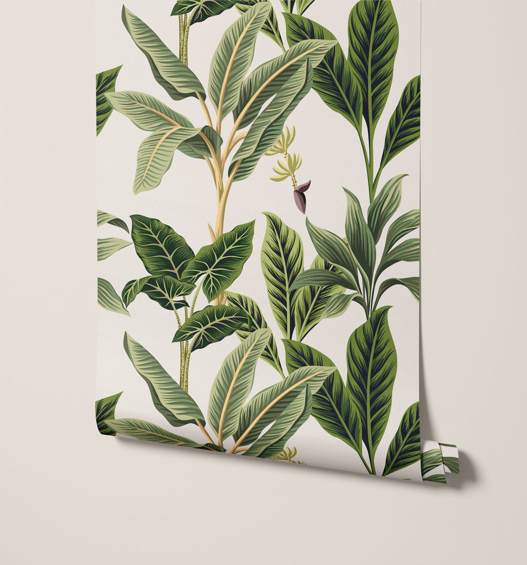 Flora Vintage Tropical Wallpaper