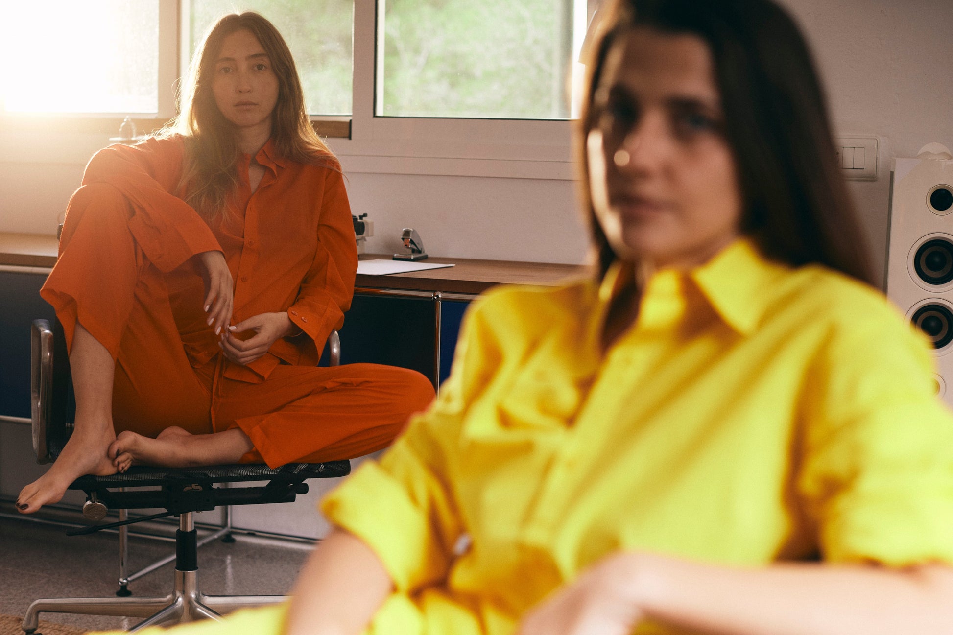 Women Organic Cotton Pyjamas Set Orange, Yellow or Green