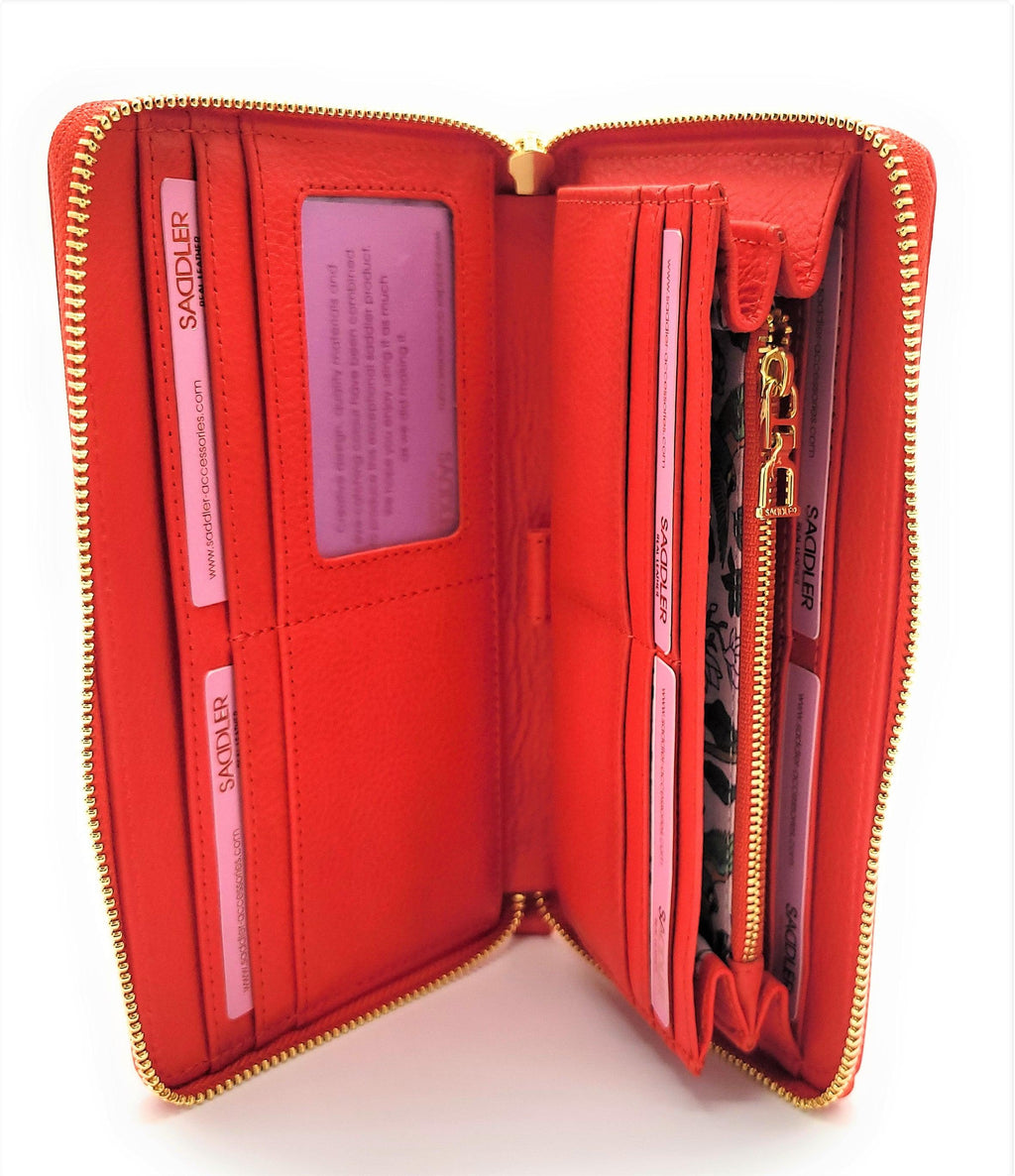 Freya Real Leather RFID Purse and Phone Holder with Strap