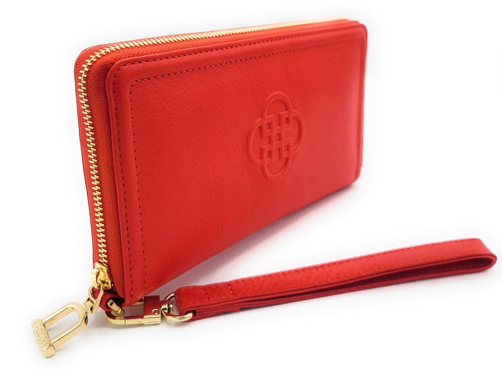 Freya Real Leather RFID Purse and Phone Holder with Strap