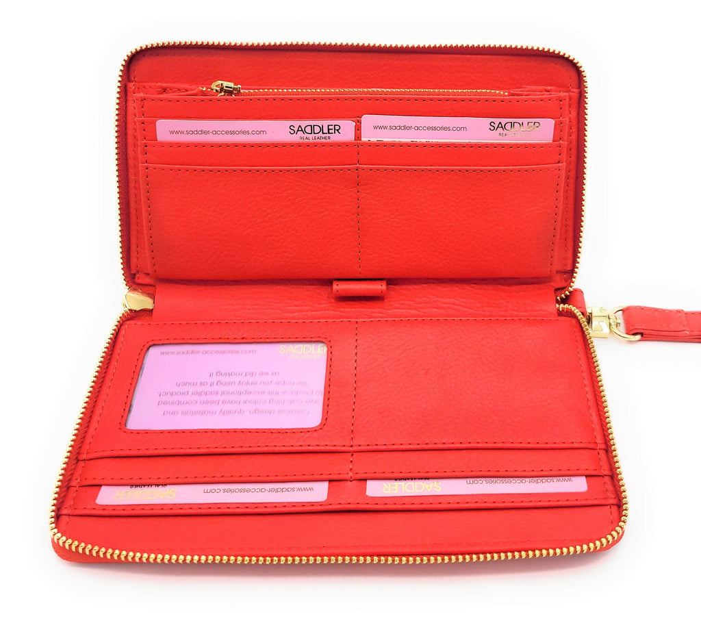 Freya Real Leather RFID Purse and Phone Holder with Strap