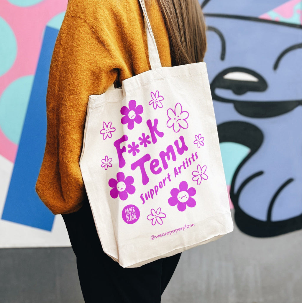 F**K Temu Tote Bag