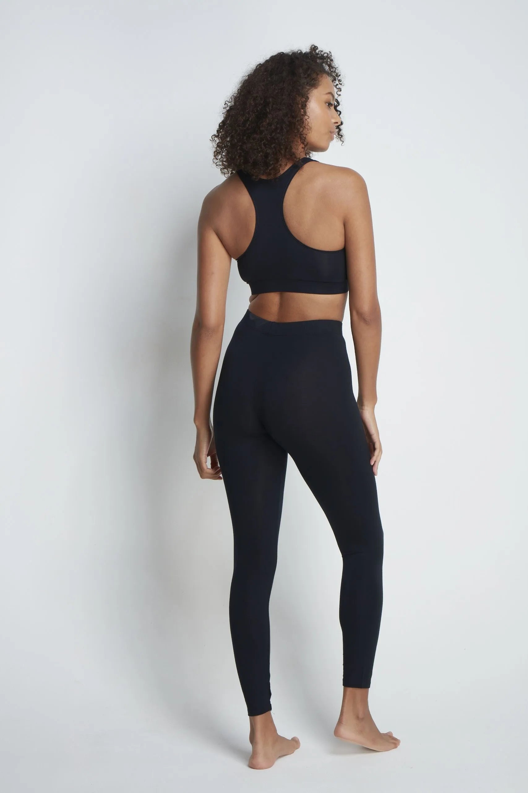 Black Micro Modal Leggings Full Length