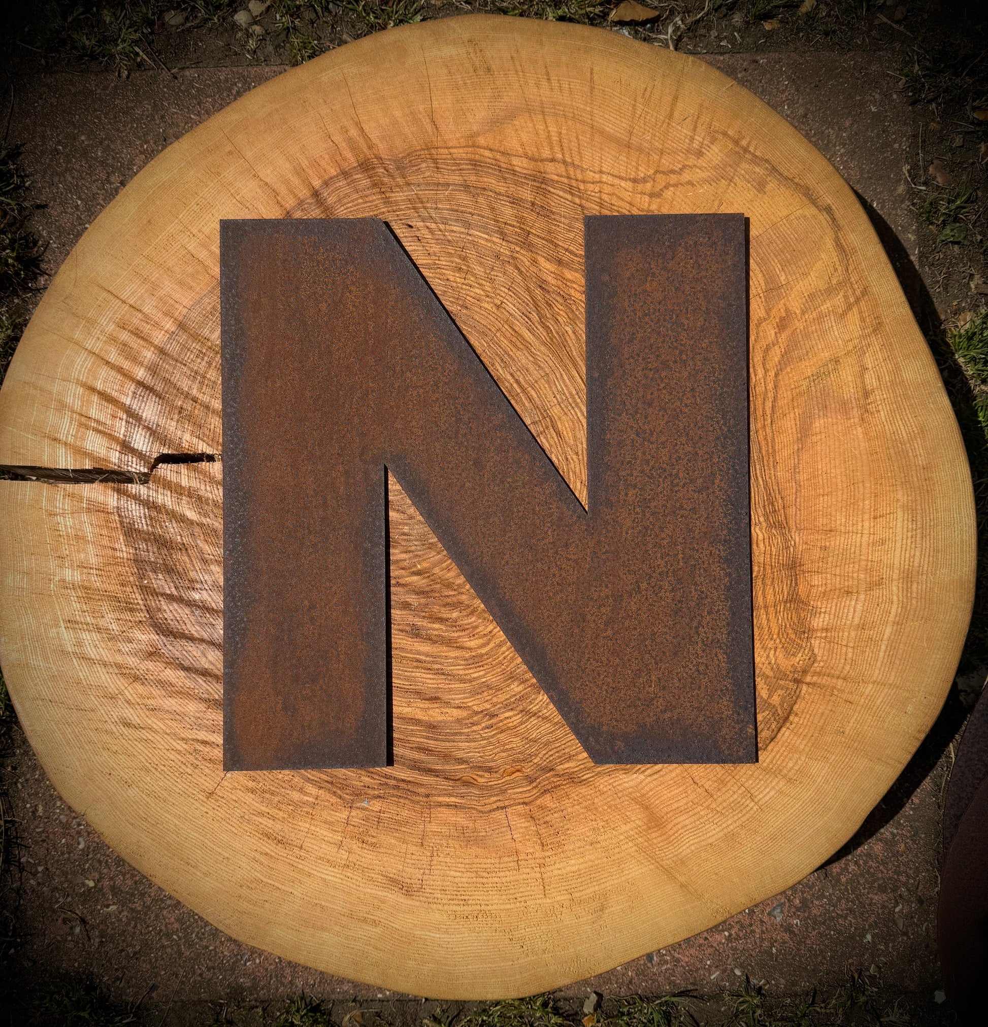 5" Fat Font Rusty Metal Letters A-Z 0-9