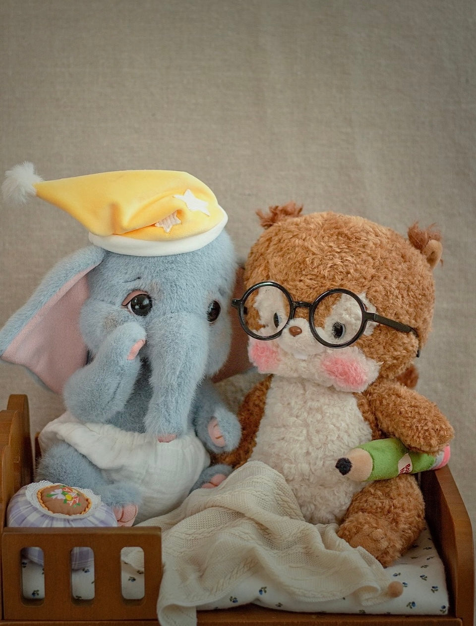 Bobotta Squirrel Plush Toy with Glasses