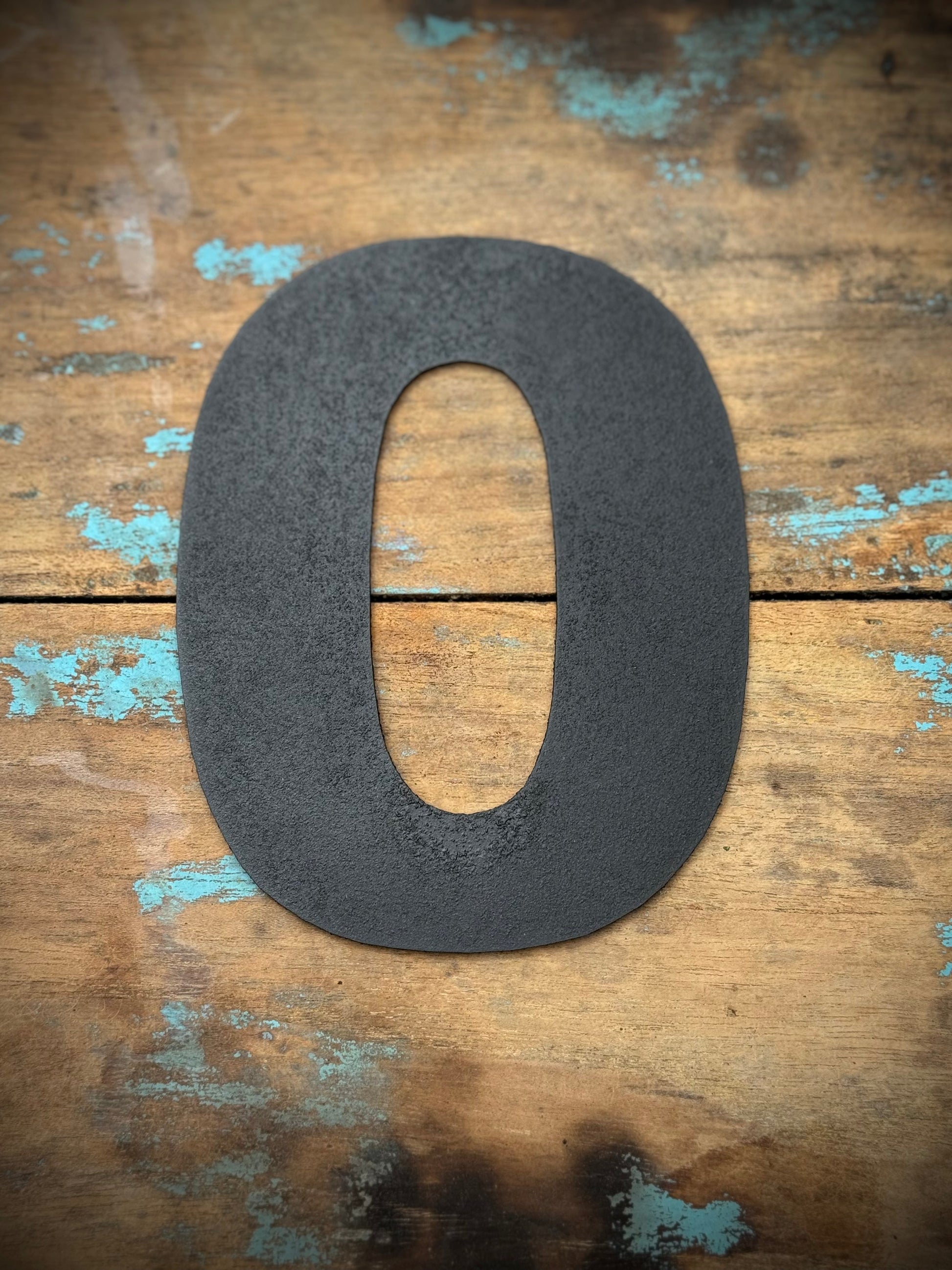 12" and 5" Black Fat Font Metal Letters.