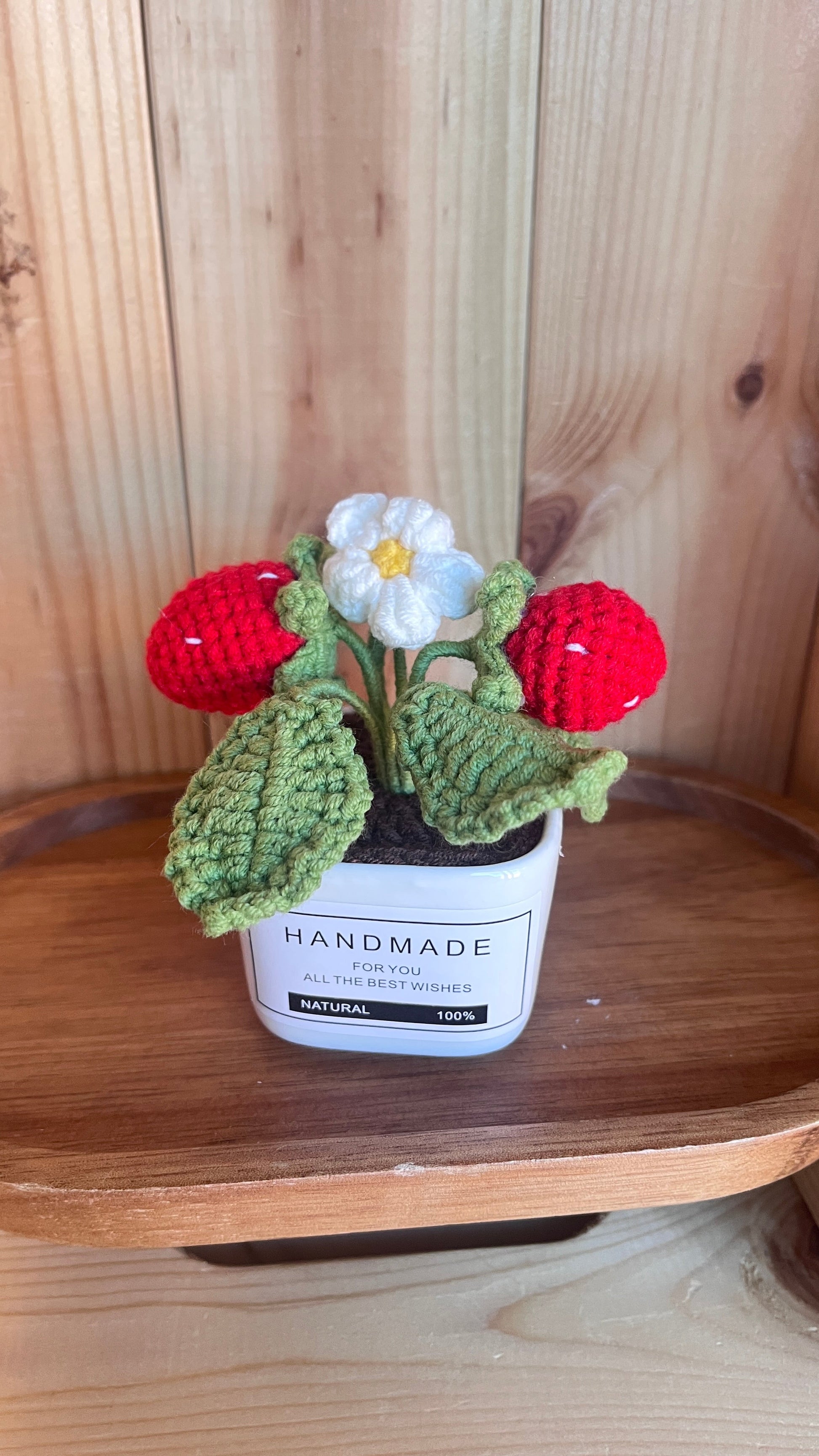 Strawberry plant crocheted — Wimbledon Limited Edition