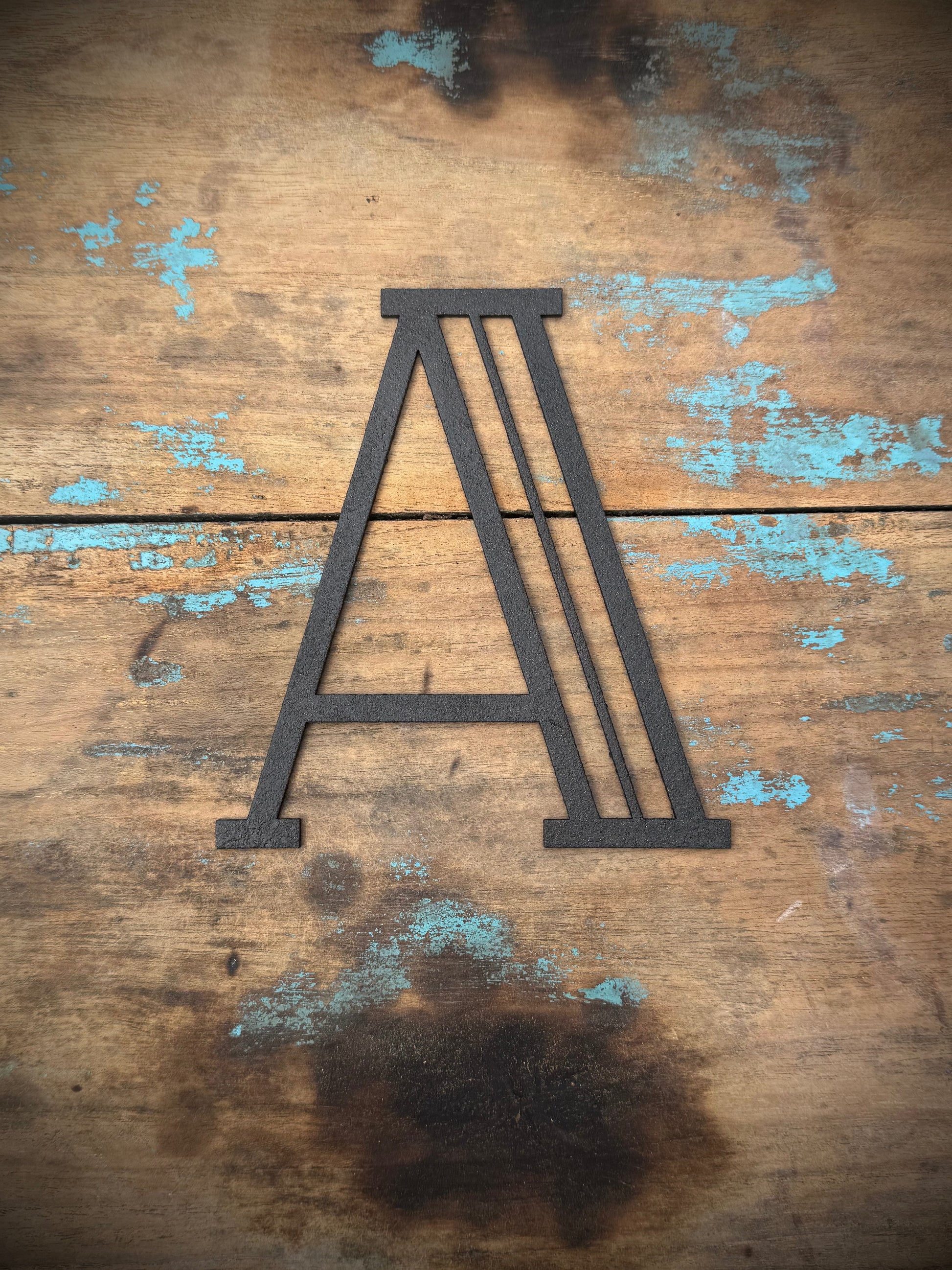 Black 5" or 12" Art Deco Metal Lettering A-Z 0-9
