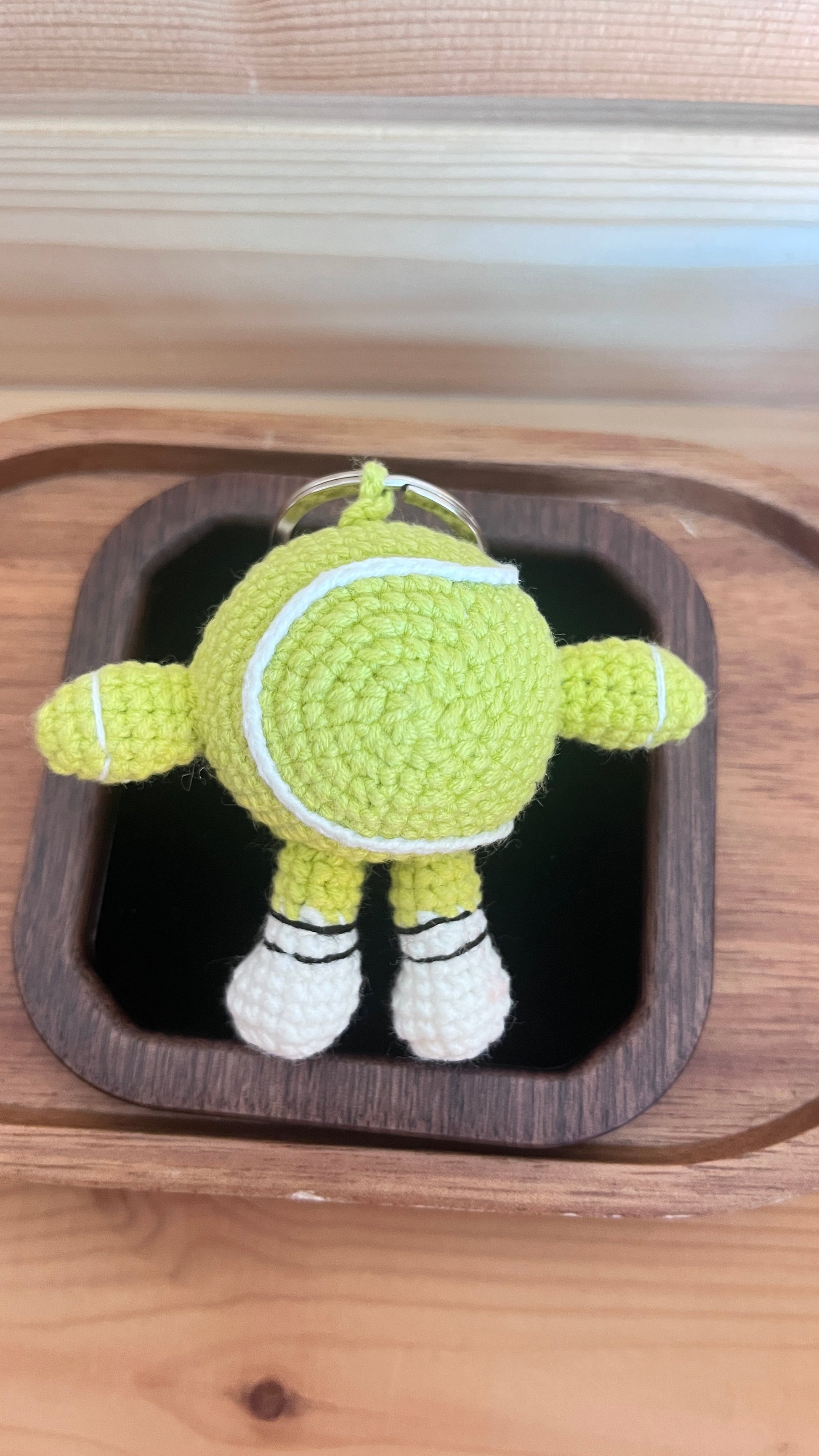 Tennis Ball and Racket Bag Charm Key Chain