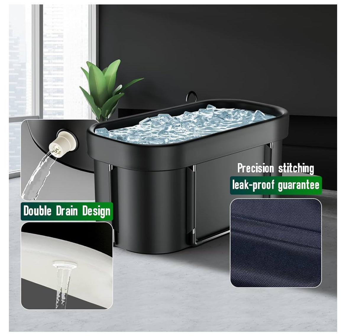 Recovery Ice Bath Cold Water Therapy Plunge Tub Round and Oval