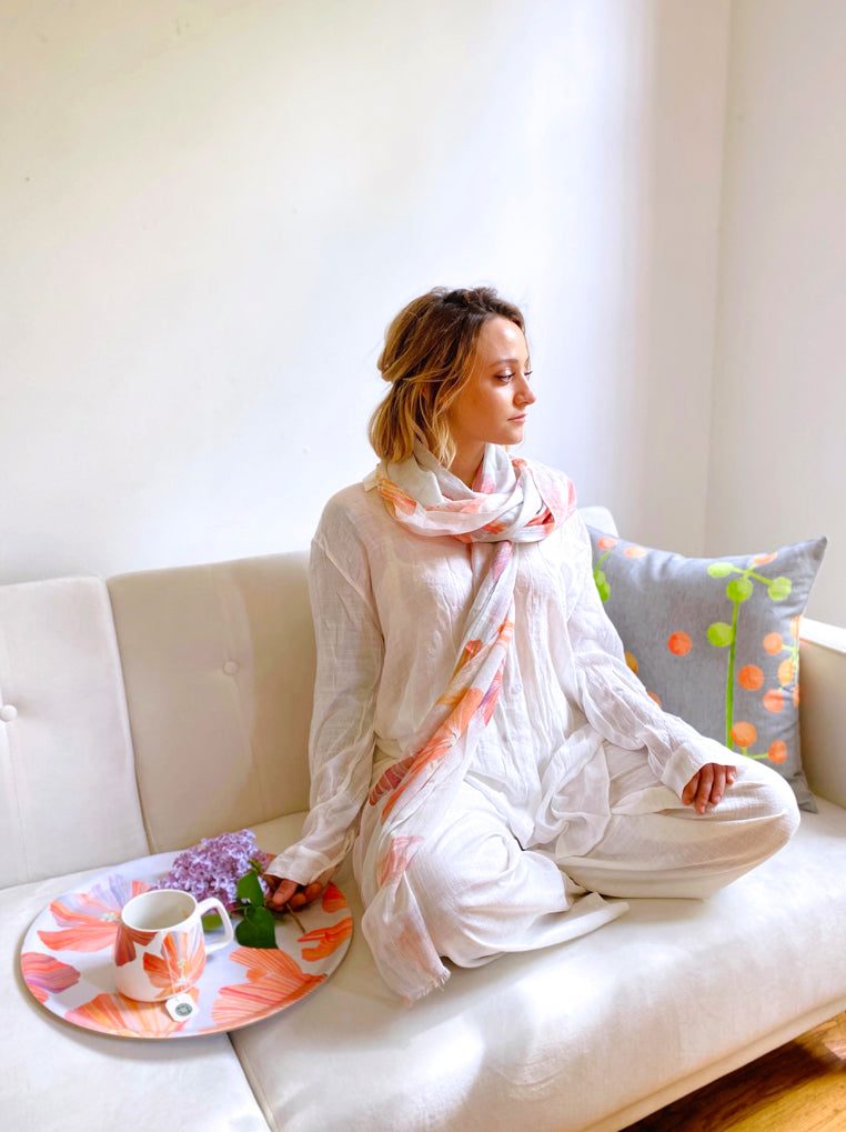 Porcelain Hibiscus Mug