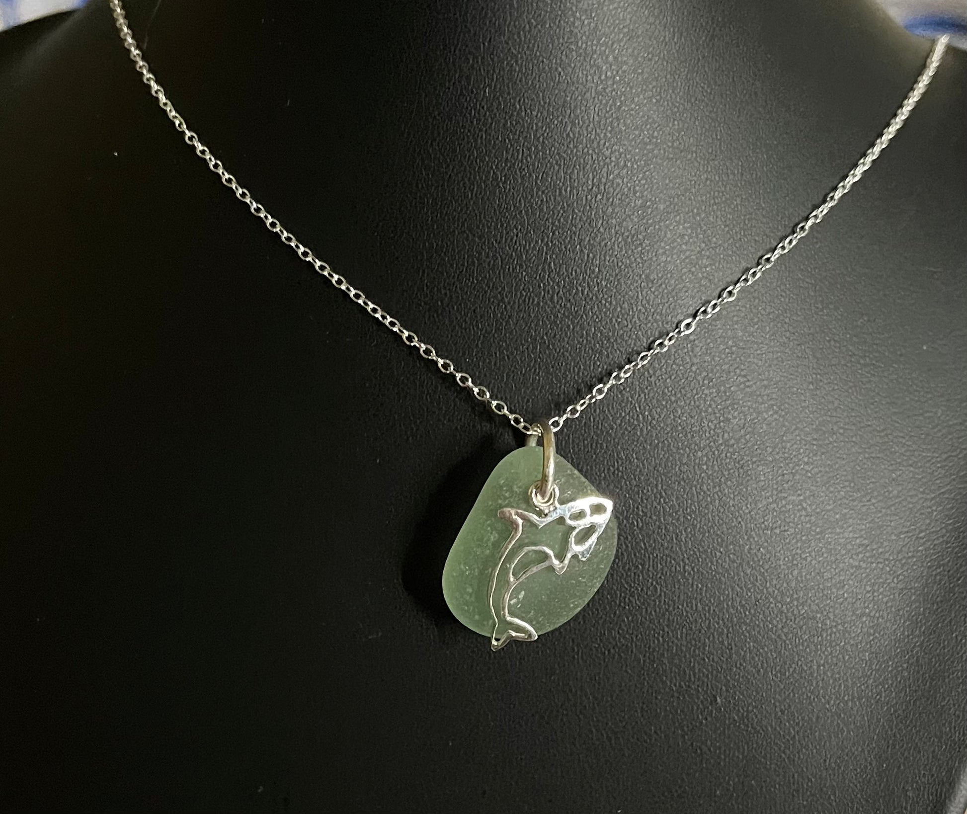 Orca Scottish Seaglass 925 Pendant