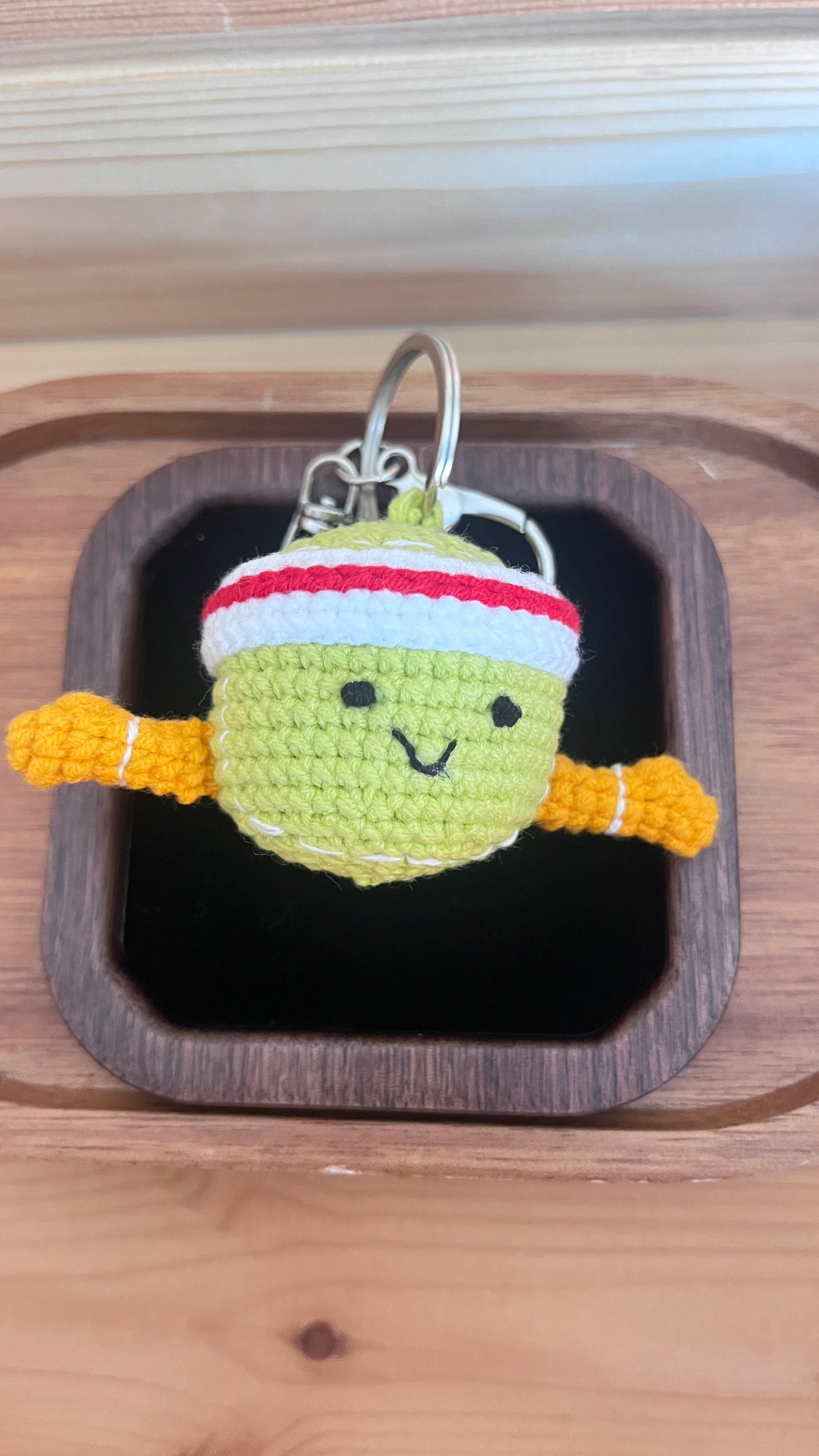 Tennis Ball and Racket Bag Charm Key Chain
