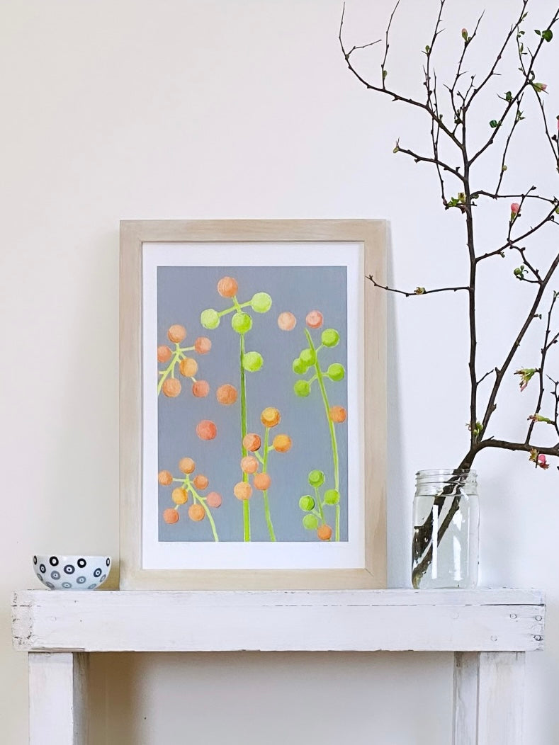 Brunia on Grey Art Print