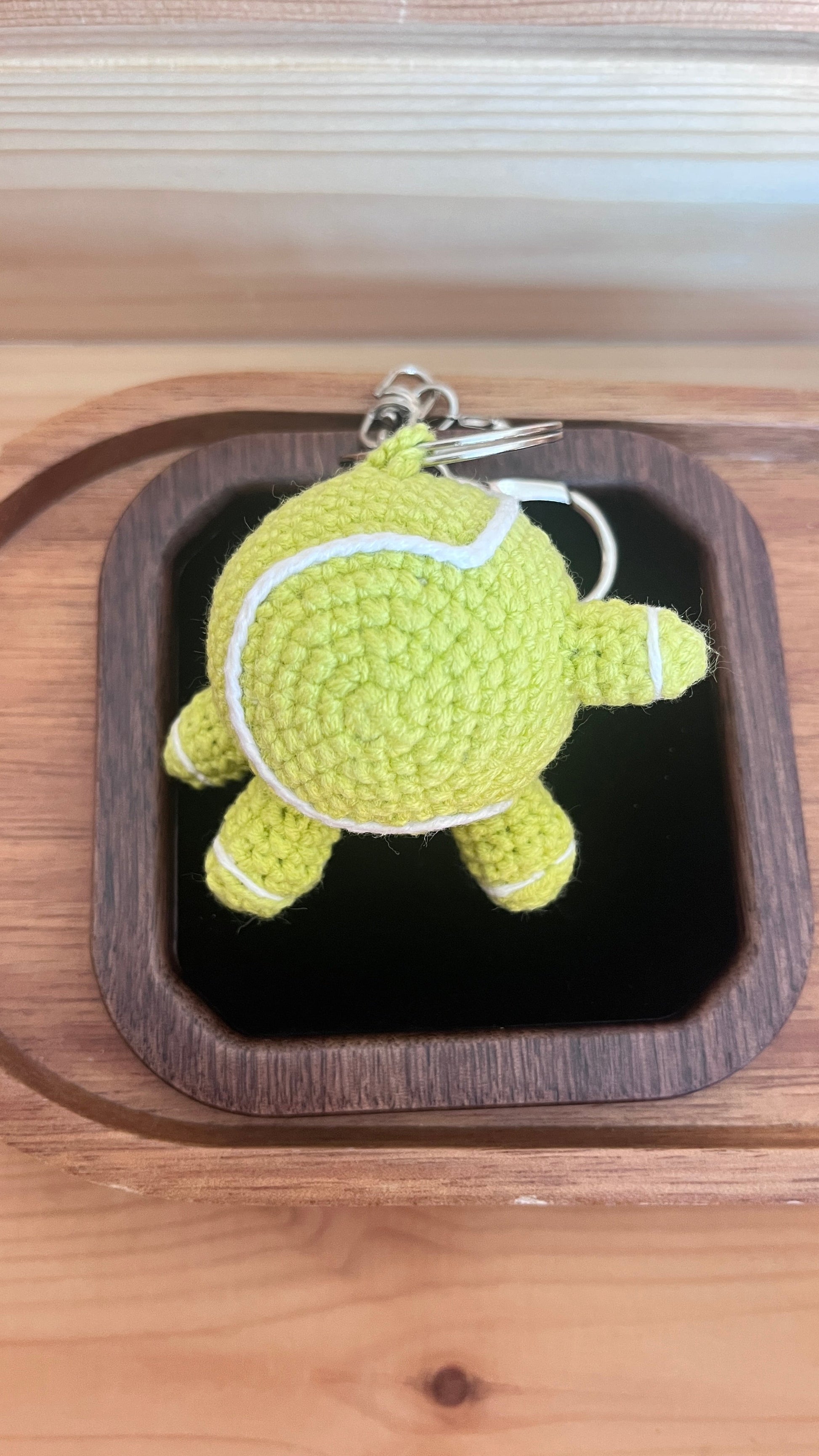Tennis Ball and Racket Bag Charm Key Chain