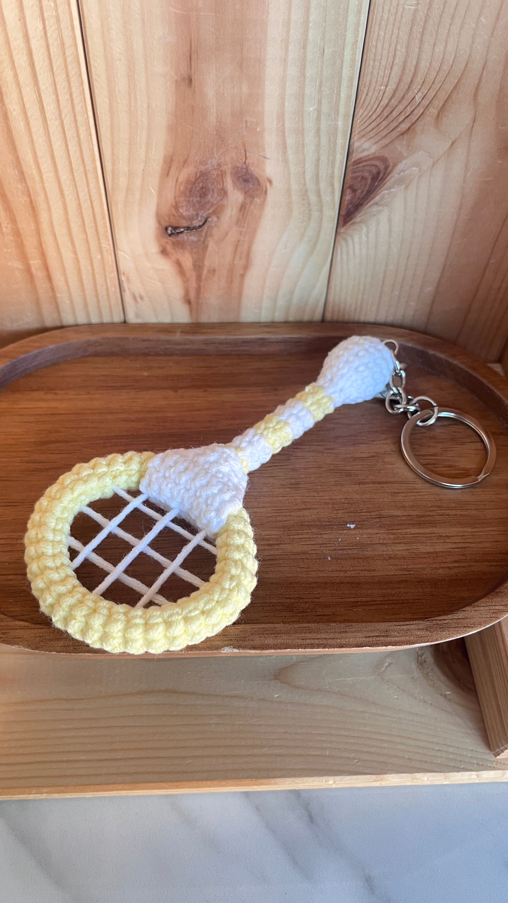 Tennis Ball and Racket Bag Charm Key Chain