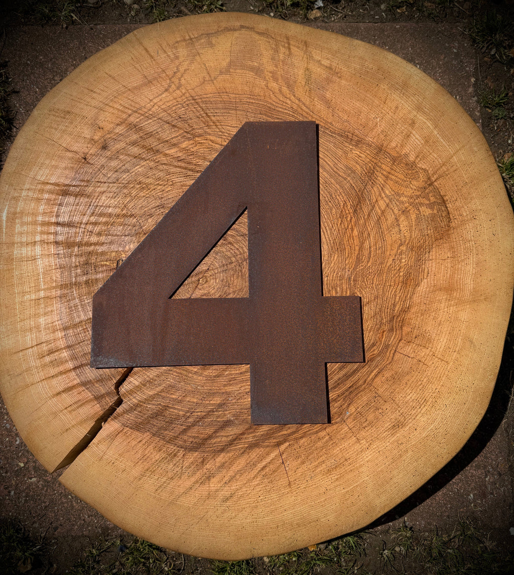 5" Fat Font Rusty Metal Letters A-Z 0-9