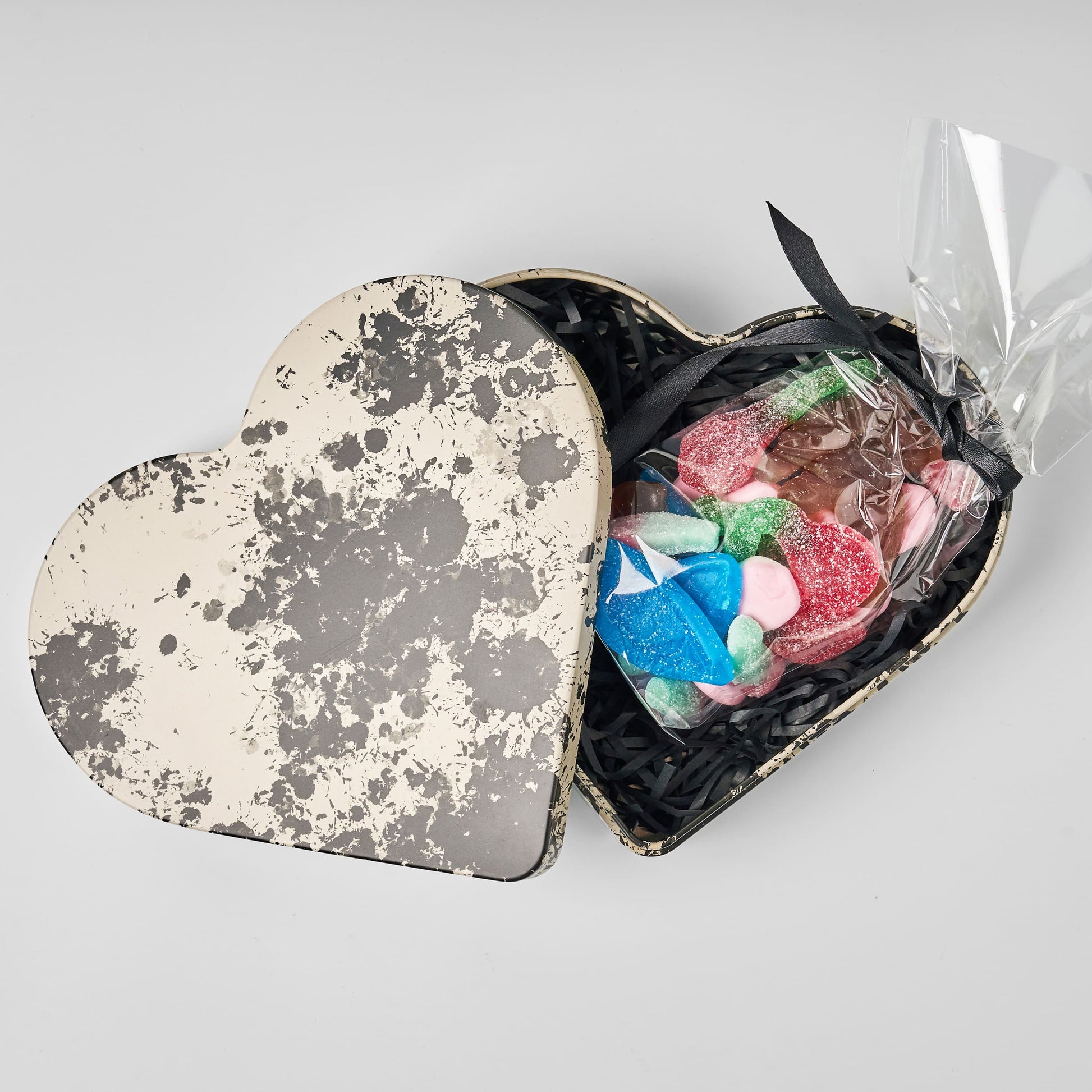 Heart Shaped Tin with Swedish Sweets and Chocolates