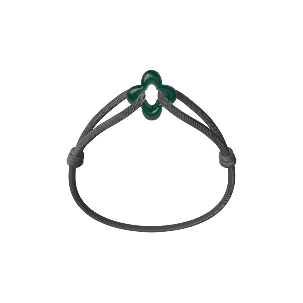 Green Clover Cord Bracelet