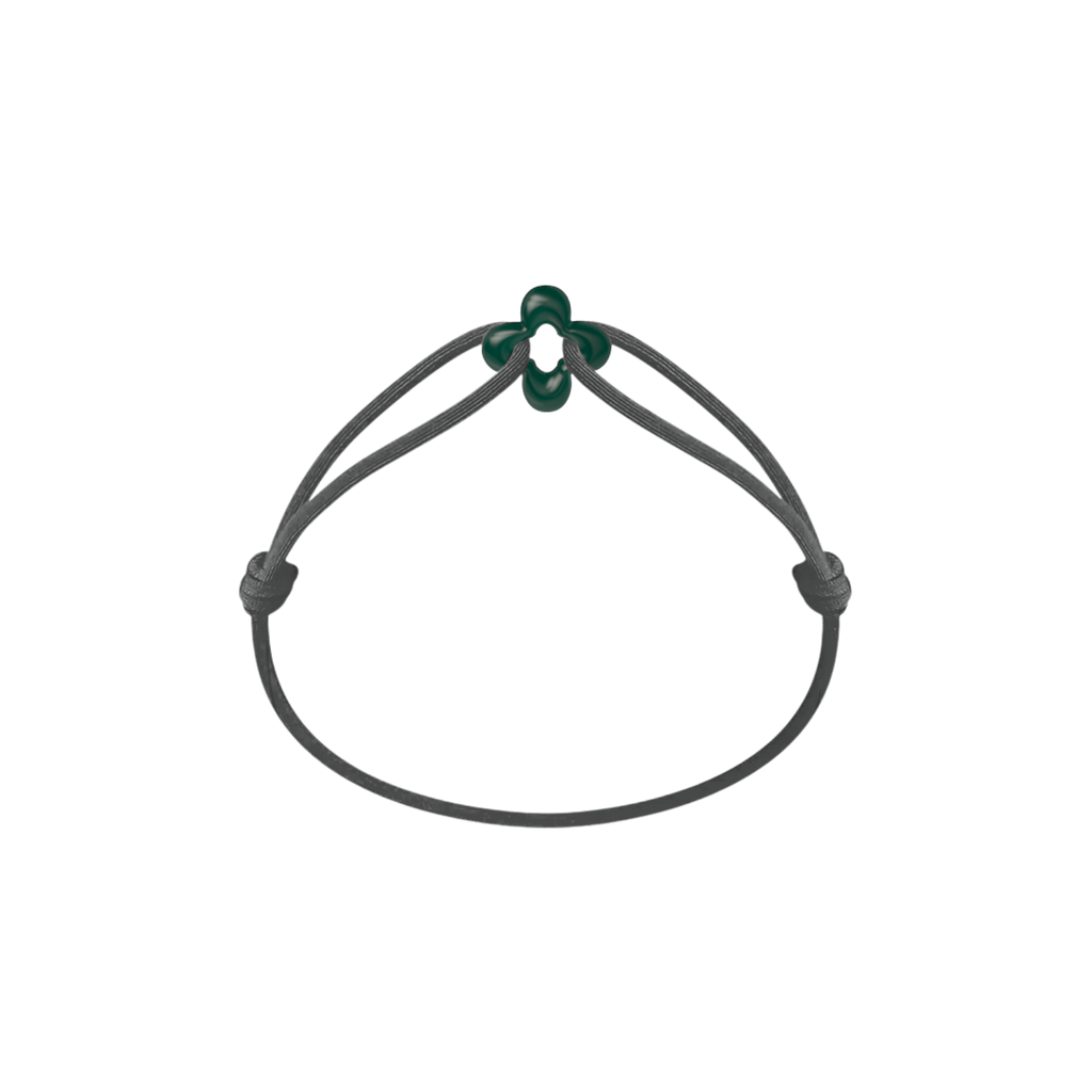 Mini Green Clover Cord Bracelet