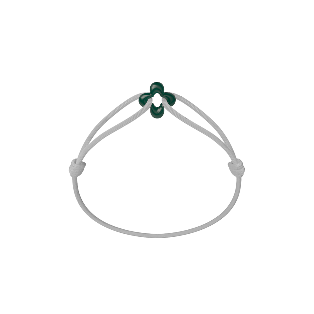 Mini Green Clover Cord Bracelet