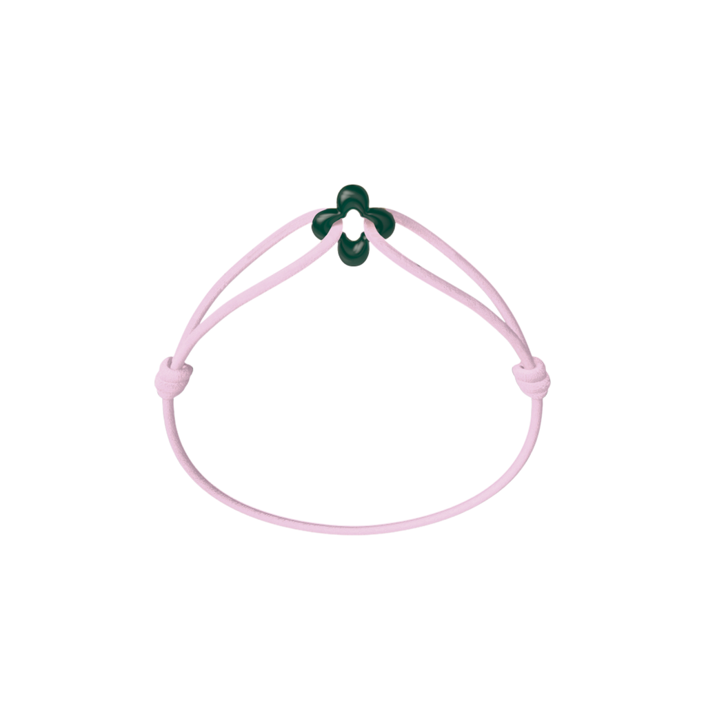 Mini Green Clover Cord Bracelet