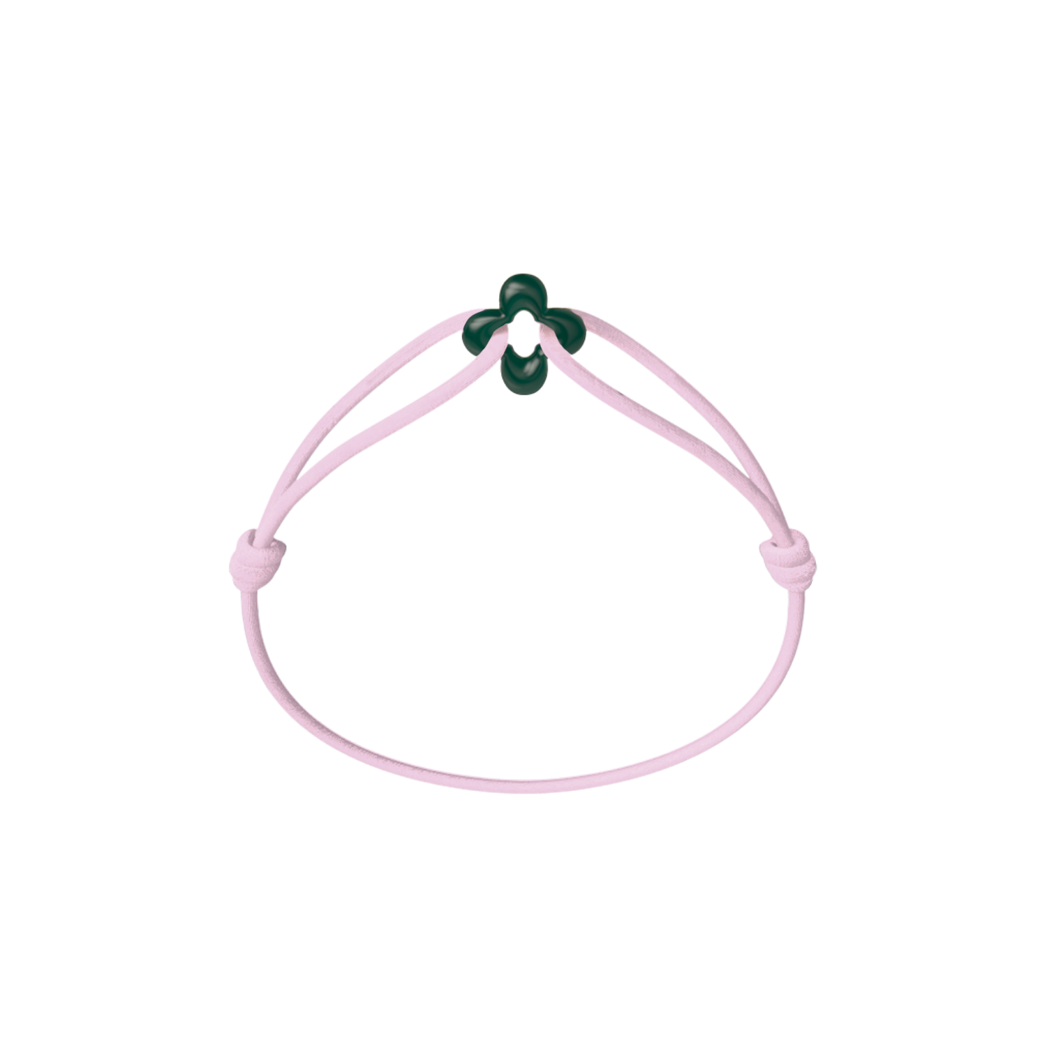 Mini Green Clover Cord Bracelet