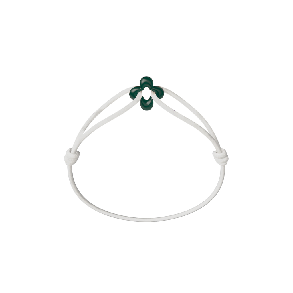 Mini Green Clover Cord Bracelet