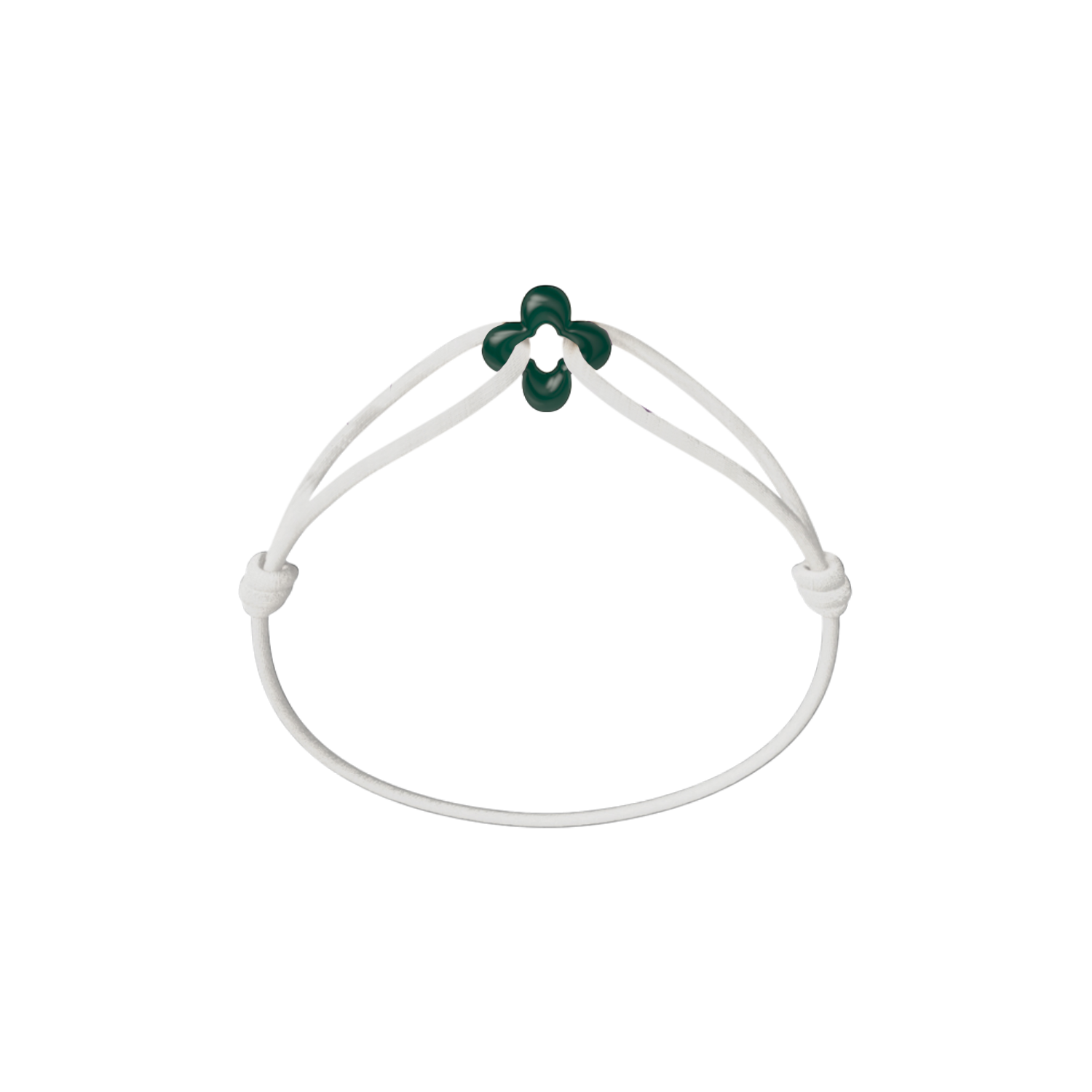 Mini Green Clover Cord Bracelet