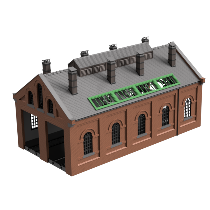 Detailed Engine Shed Model TT120 3mm Scale with Interior Detail