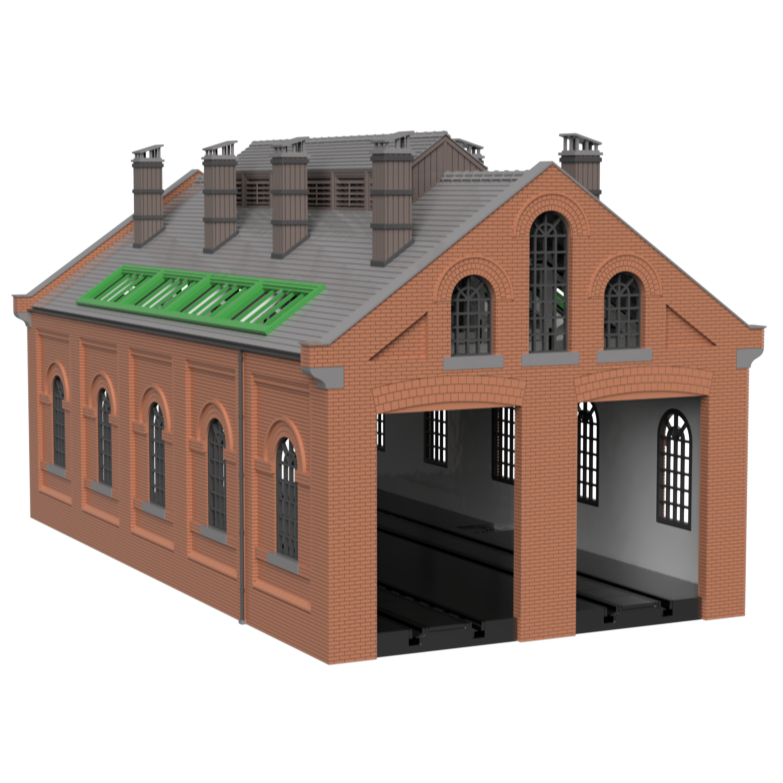 Detailed Engine Shed Model TT120 3mm Scale with Interior Detail