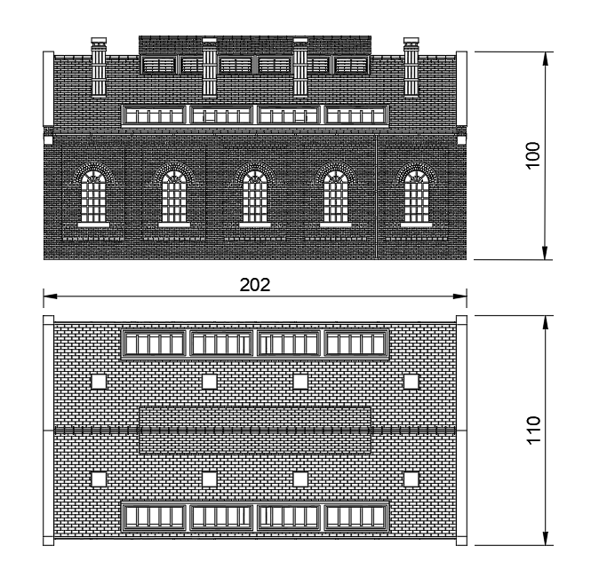 Detailed Engine Shed Model TT120 3mm Scale with Interior Detail