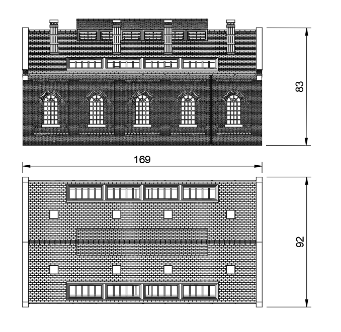 Detailed Engine Shed Model TT120 3mm Scale with Interior Detail