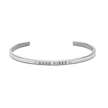 Embrace Every Moment with the OLLA Good Vibes Bracelet - Elegance & Motivation in Stainless Steel by Olla at www.brixbailey.com