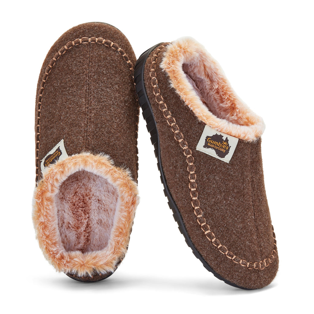 Ossa Low Women's Slipper in Chocolate and Cream