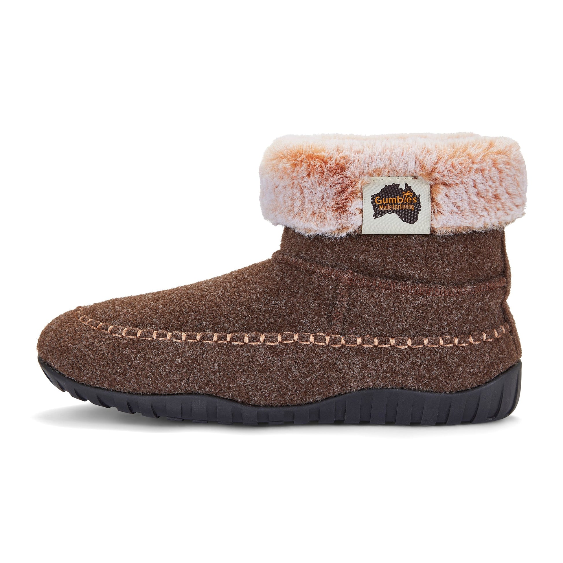 Ossa High Women's Slipper Boot Chocolate and Cream