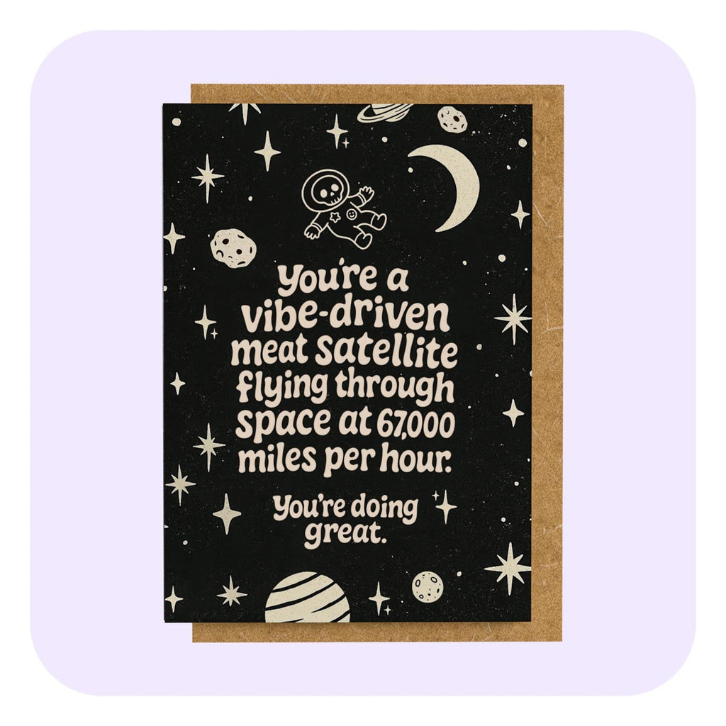 A6 Greeting Card - Vibe Satellite