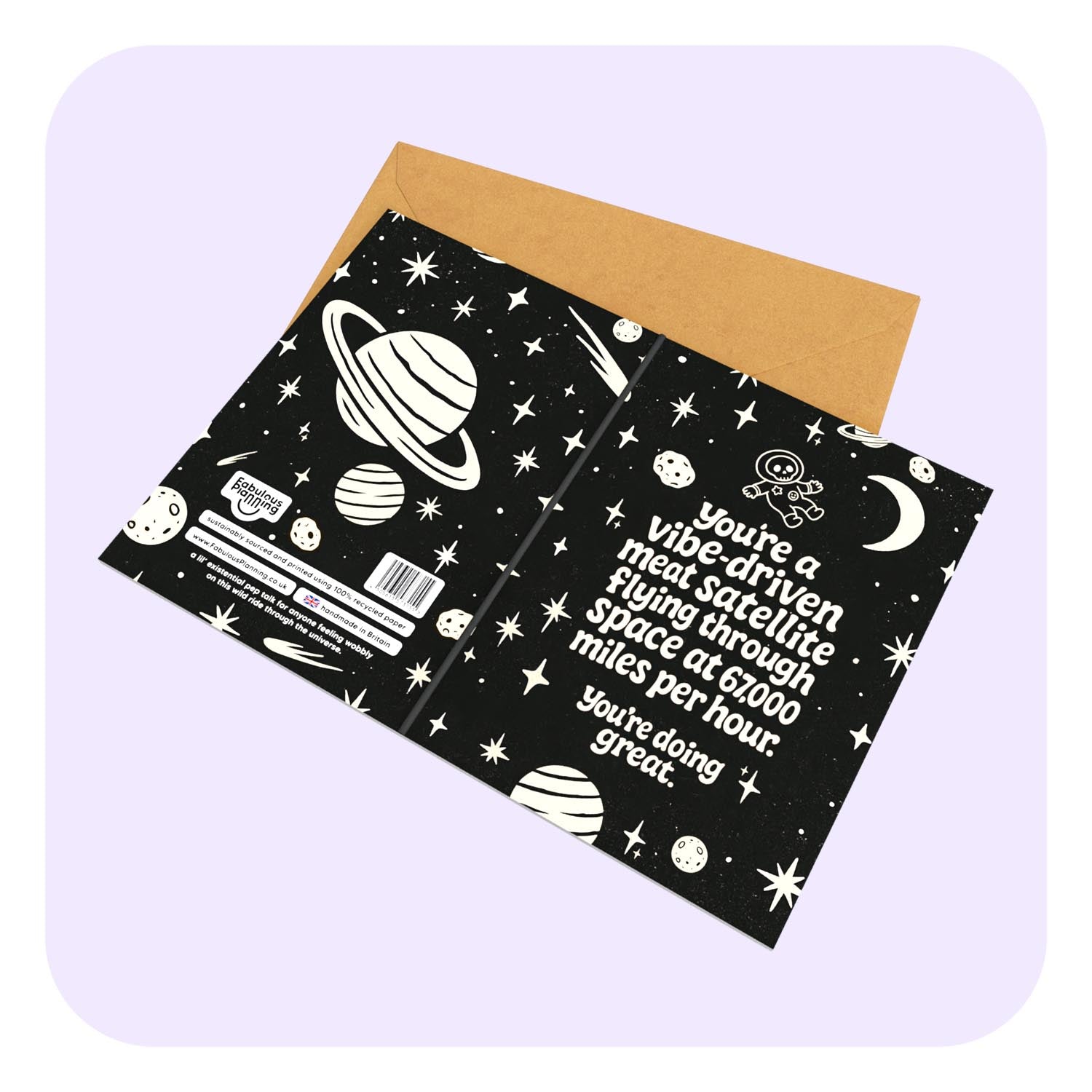 A6 Greeting Card - Vibe Satellite