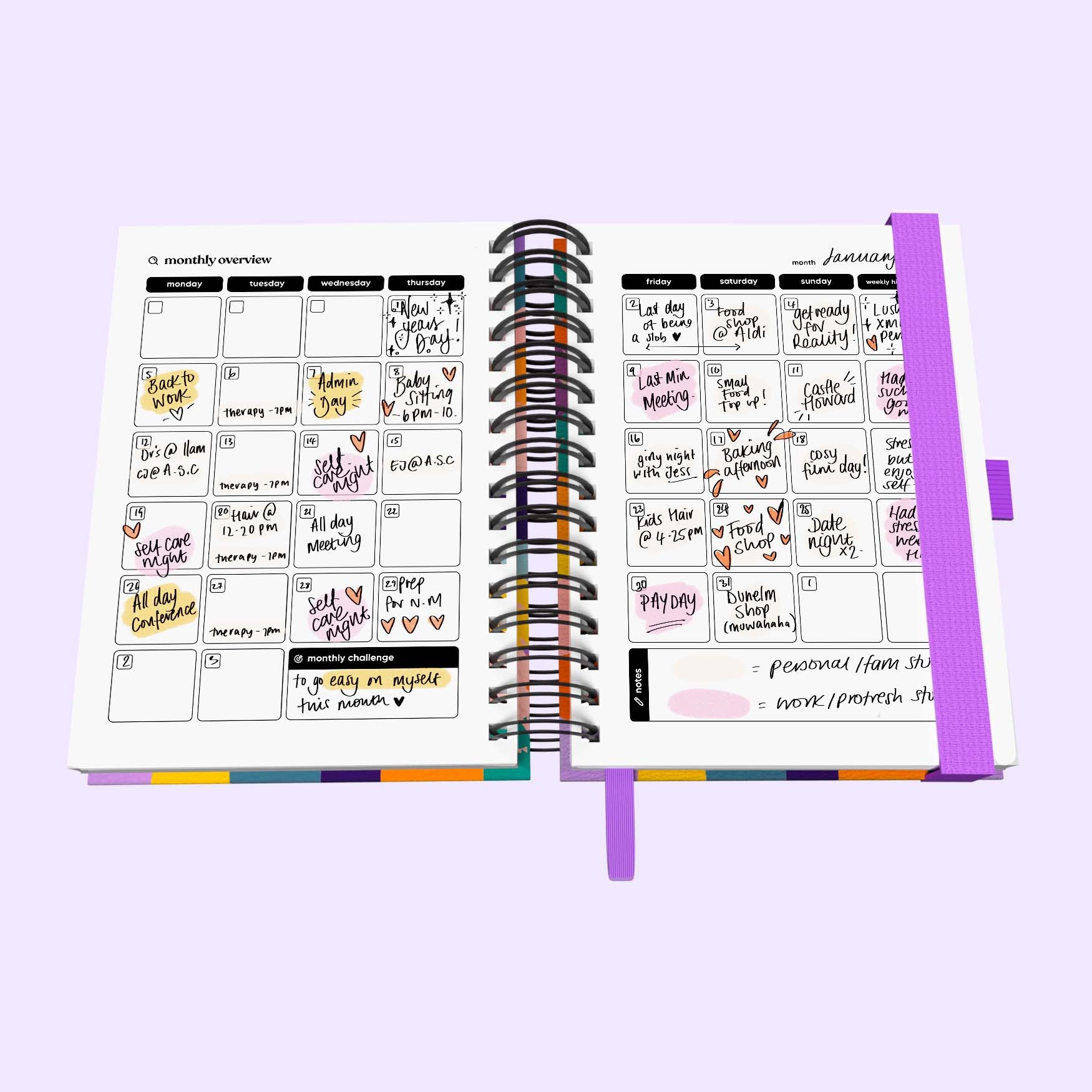 Daily Undated Spiral Spiral Journal