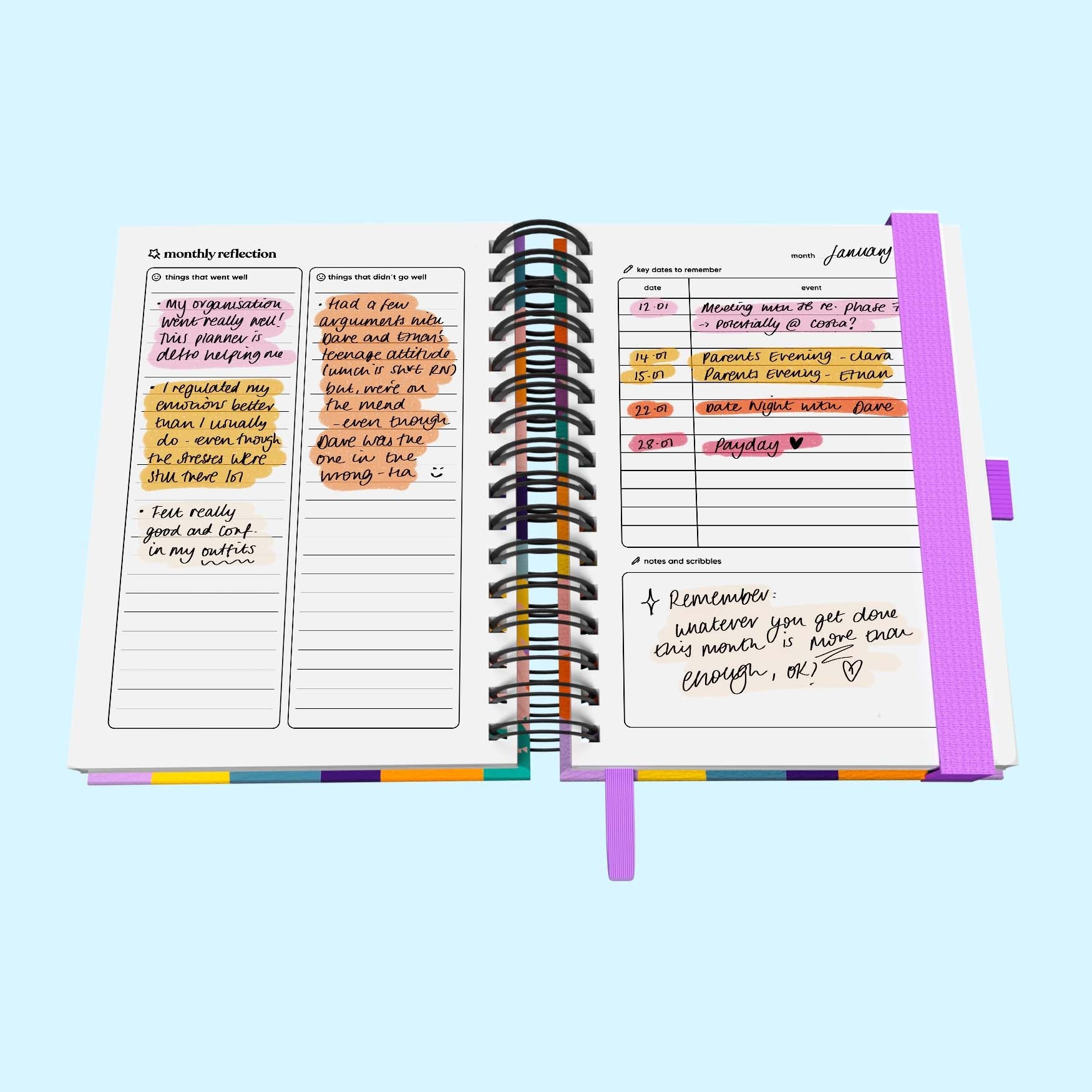 Weekly Undated Spiral Journal