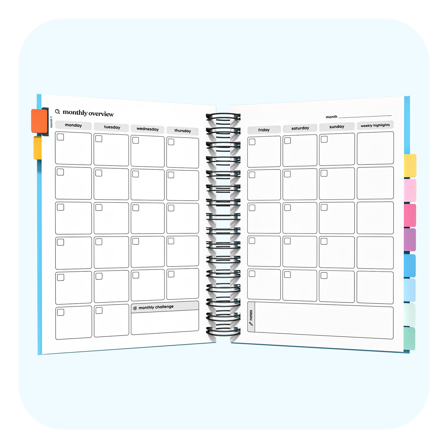 Academic Undated Spiral Journal
